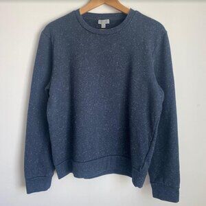 COS 100% Cotton Crewneck Sweatshirt Blue & White Speckled Size M